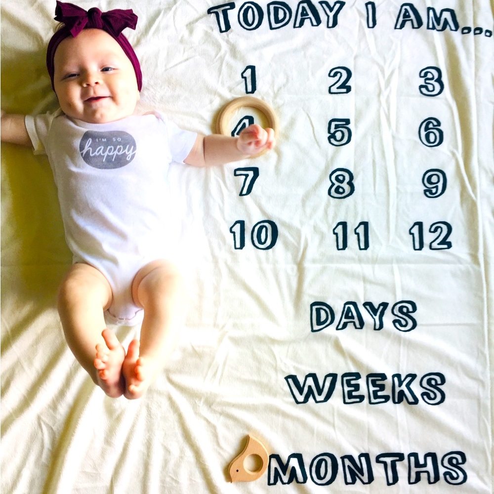 Baby age blanket for photos!